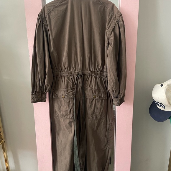 Ulla Johnson Reverie Jumpsuit In Fatigue Green - Picture 5 of 7